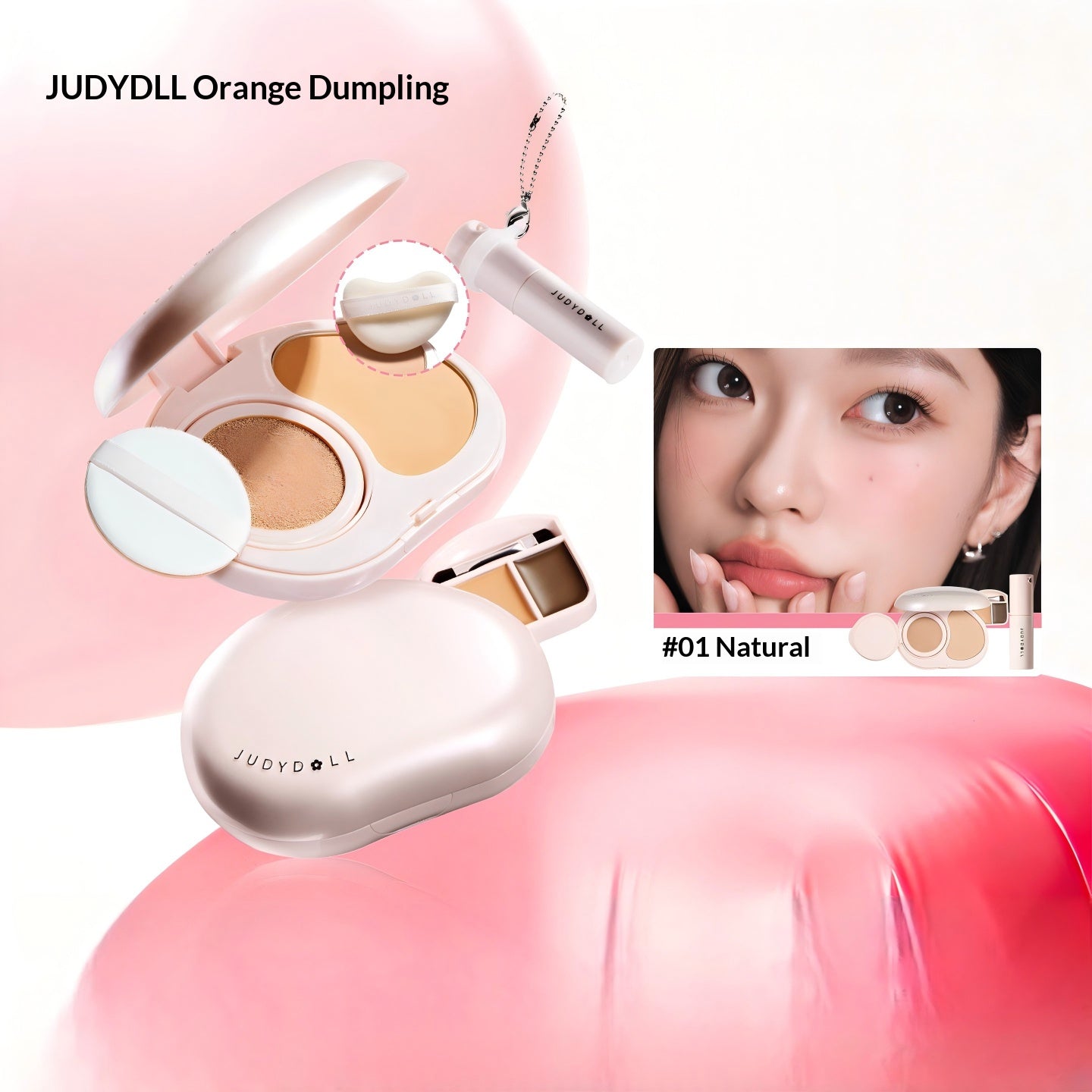Judydoll Pocket Sculpt Facial Palette #01 Natural with soft neutral contour and brightening shades for everyday sculpted makeup