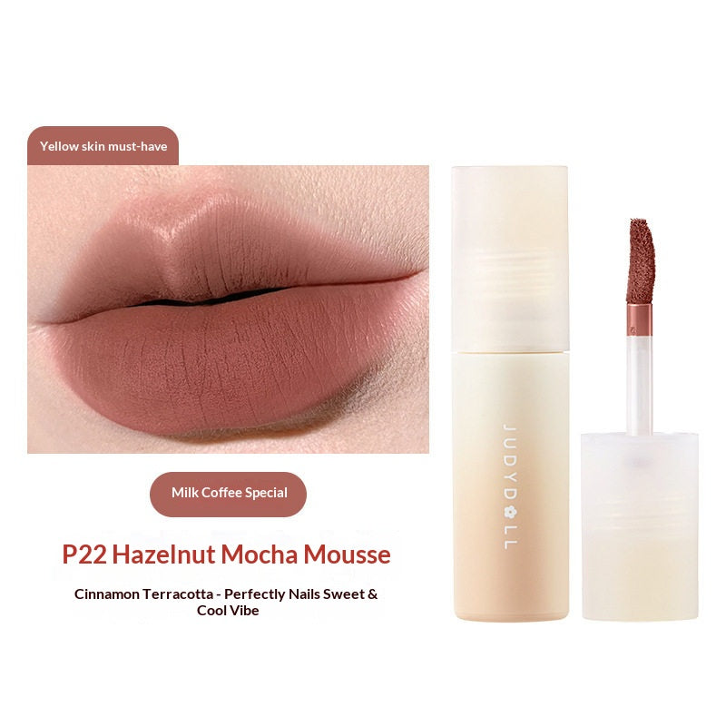judydoll #p22 hazelnut mocha lip mud deep brown nude matte lips