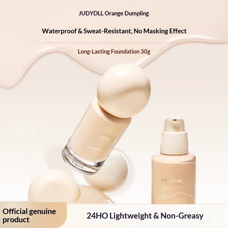 主图：Judydoll Air Matte Oil-Control Foundation with lightweight long-lasting soft matte complexion finish
质感：Judydoll foundation swatches showing smooth oil-control soft matte skin finish
模特上脸：Model wearing smooth soft matte complexion makeup using Judydoll Air Matte Oil-Control Foundation
Before and after foundation makeup using Judydoll matte foundation for pore-blurring skin finish
包装：Judydoll Air Matte Oil-Control Foundation packaging with sleek modern liquid foundation bottle design