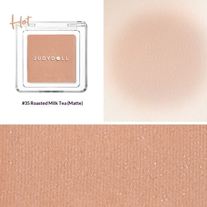 Judydoll Blush Powder #35 warm apricot blush powder swatch for natural radiant cheek makeup