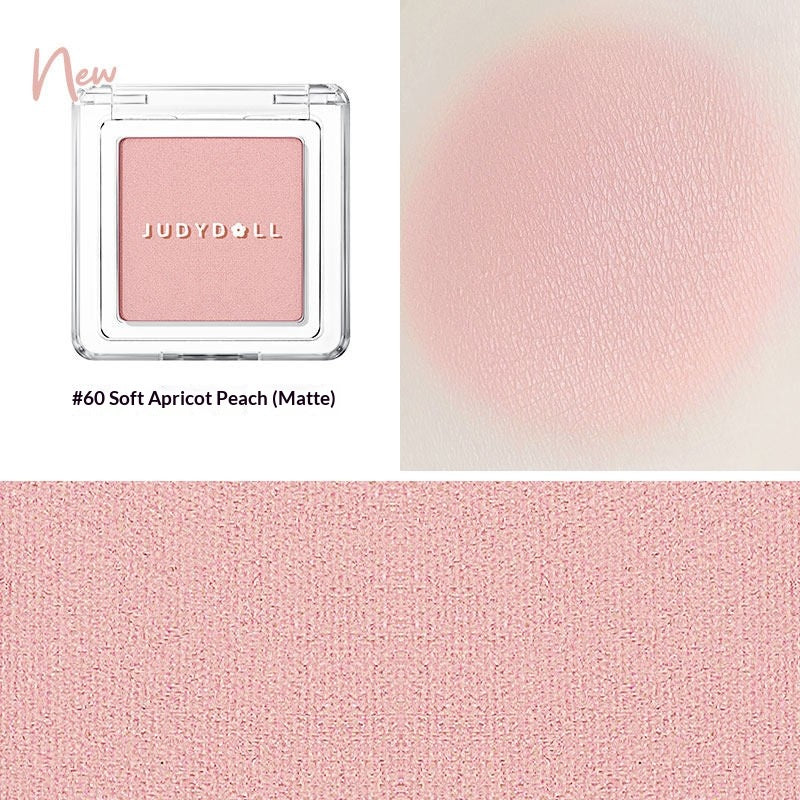 Judydoll Blush Powder #60 cool pink blush powder swatch for soft airy makeup finish
