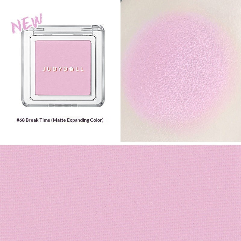 Judydoll Blush Powder #68 soft lilac pink blush powder swatch for dreamy natural cheek color