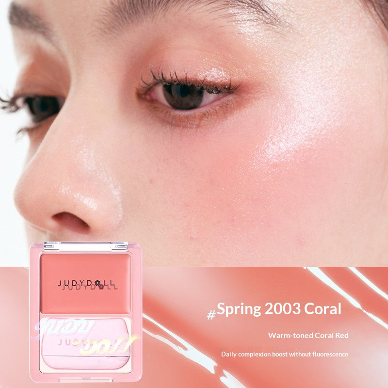Judydoll Dewy Glow Blush Balm #03 Spring Nap with muted soft nude blush tone and natural luminous glow
