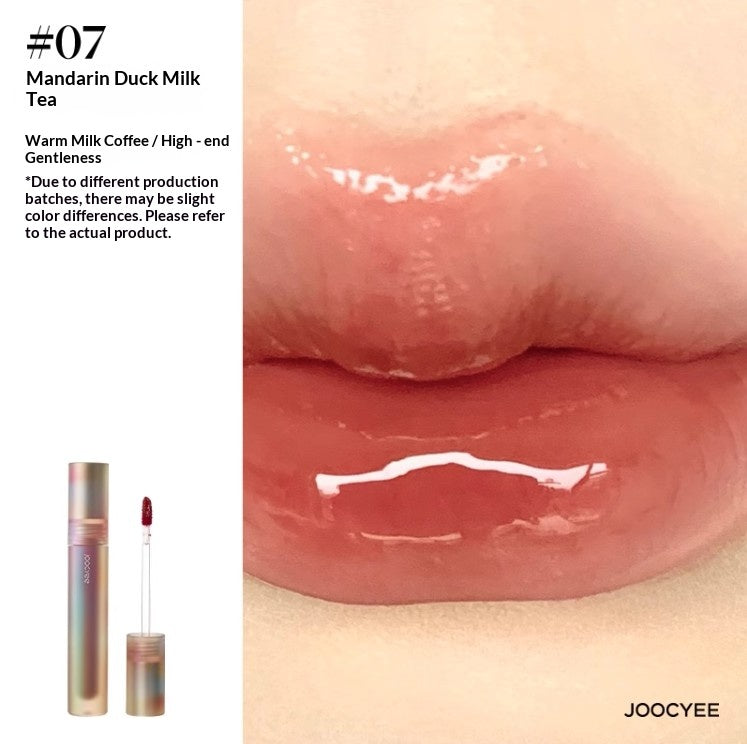JOOCYEE Glazed Lip Gloss #07 Mandarin Duck Milk Tea muted rose brown glossy lip color