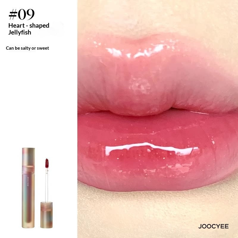 JOOCYEE Glazed Lip Gloss #09 Peach Jellyfish peach coral glossy lip glaze
