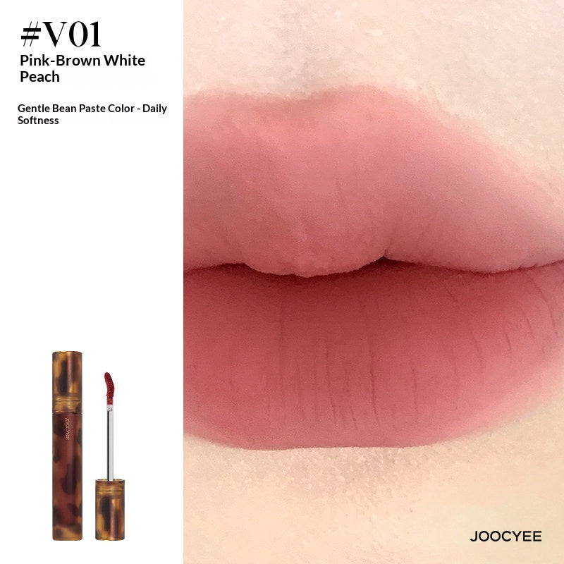 JOOCYEE Tortoise Shell Fluffy Matte Lip Cream V08 Frosting Jujube Paste - Vintage Muted Jujube Berry Lip Cream