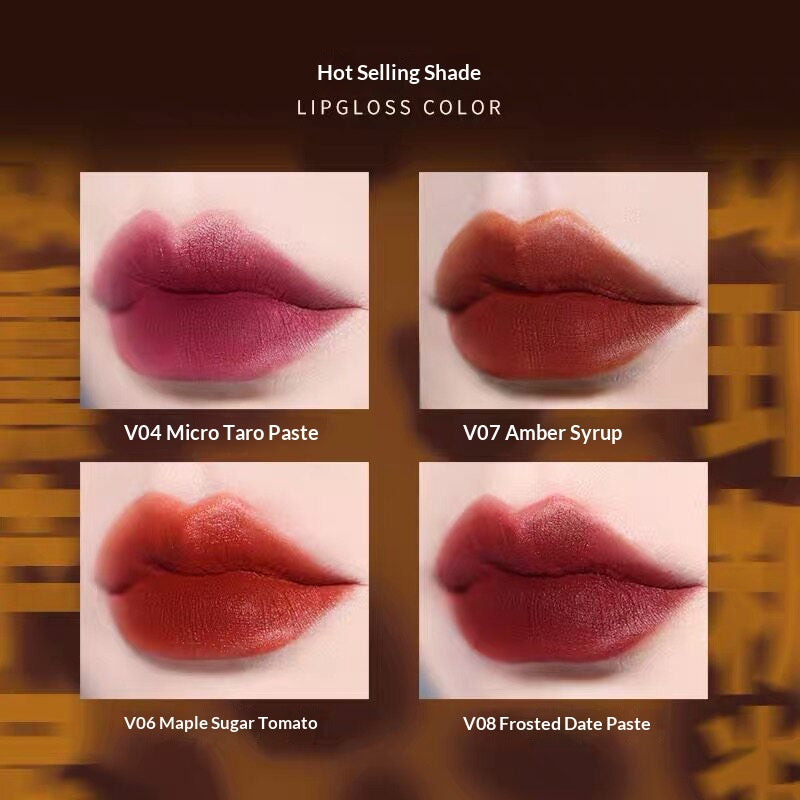 JOOCYEE Tortoise Velvet Air-Matte Lip Glaze soft velvet matte lip product display
JOOCYEE air matte mousse lip glaze luxury beauty product image
