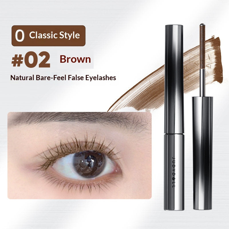 Judydoll 3D Curling Mascara Classic #02 Brown for soft natural curled lashes with lightweight brown definition