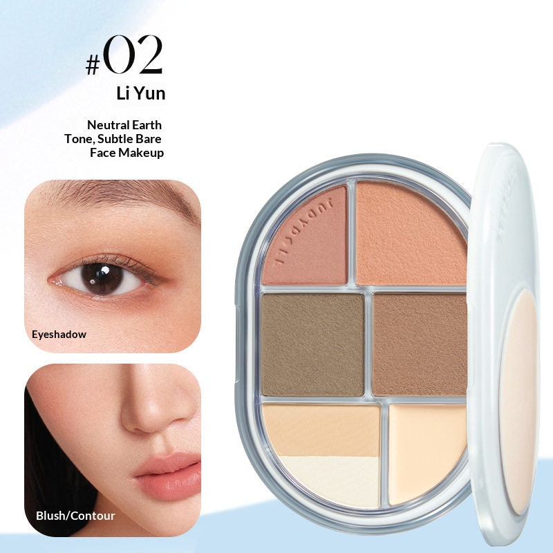 Judydoll Dew Prism 6-Color Glow Palette #03 Golden Hour with warm sunset-inspired glow shades and luminous golden highlights