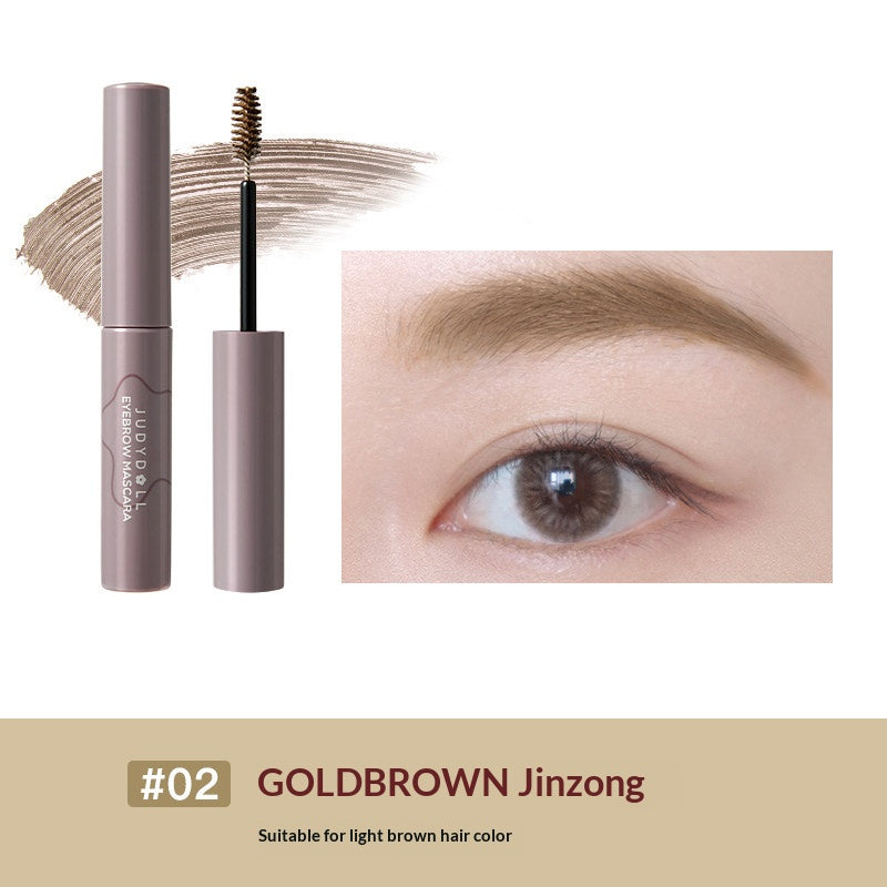 Judydoll 2-in-1 Eyebrow Mascara #02 Gold Brown warm golden brown eyebrow mascara for soft natural light brow tint and fluffy brows