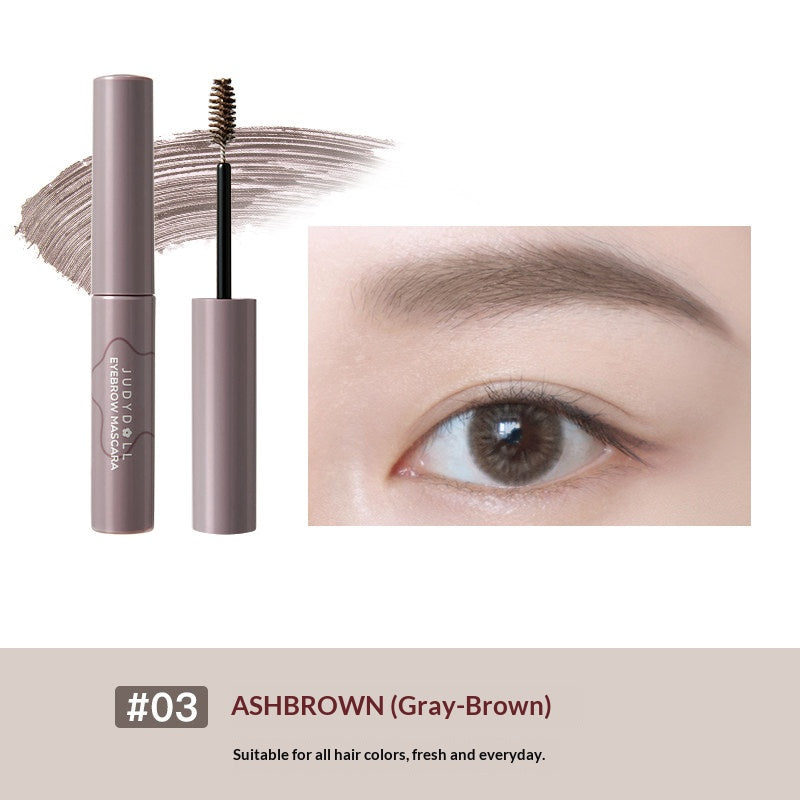 Judydoll 2-in-1 Eyebrow Mascara #03 Gray Brown for cool toned gray brown natural fluffy eyebrow look