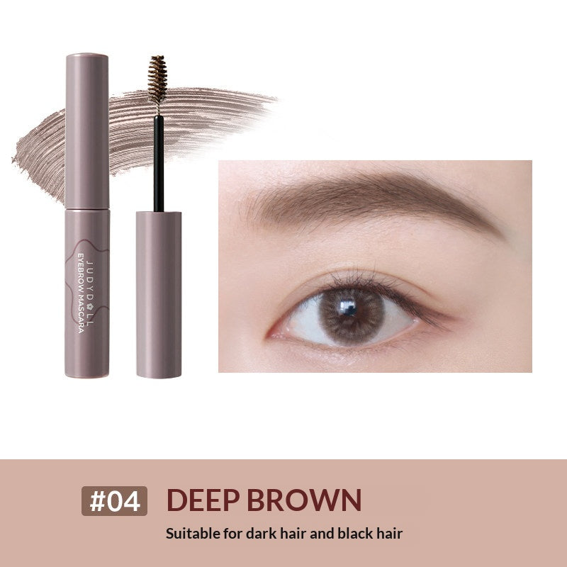 Judydoll 2-in-1 Eyebrow Mascara #04 Dark Brown for deep rich brown natural volumizing eyebrow tint with long lasting hold