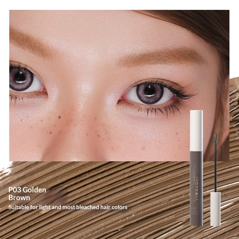 Judydoll Precision Brow Mascara #03 Soft Brown for warm natural brown eyebrow color and natural defined brows