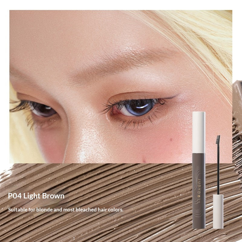 Judydoll Precision Brow Mascara #04 Honey Brown for light warm brown eyebrow tint and soft natural fluffy brows