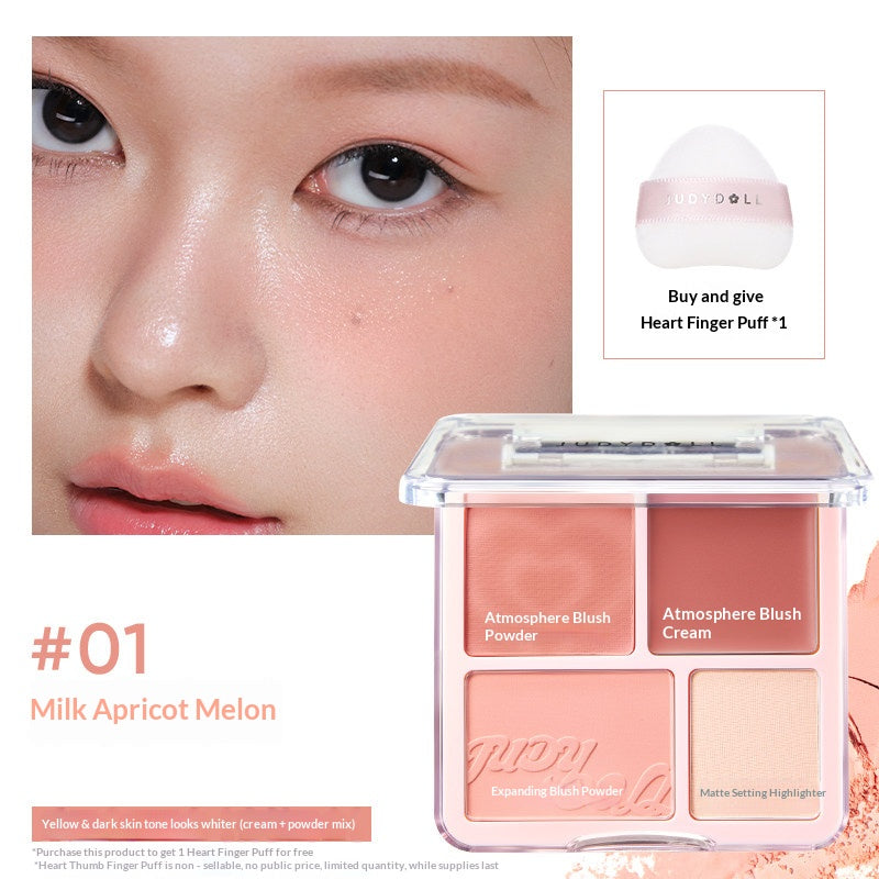 JUDYDOLL Judydoll Glow Flush Blush & Highlight Duo #01