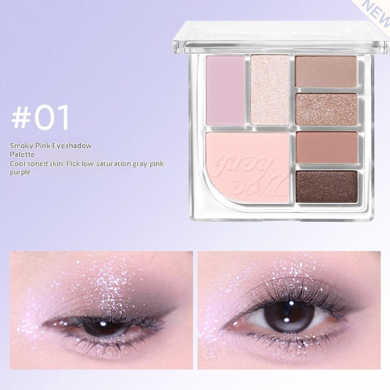 Judydoll Play Color All In One Palette #01 featuring classic warm brown neutral shades for versatile eye makeup