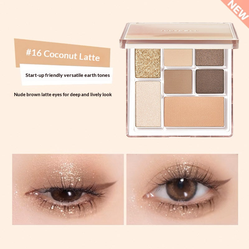 Judydoll Play Color All In One Palette #16 featuring soft milk tea beige and brown neutral tones
