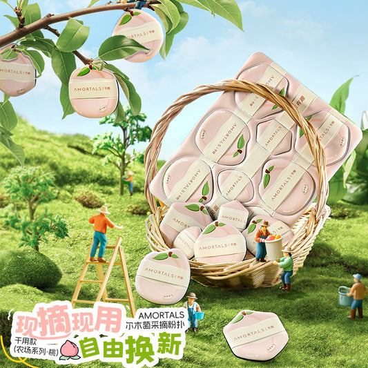 AMORTALS AMORTALS Harvest Puff Peach Farm Collection Dry-Use Puff