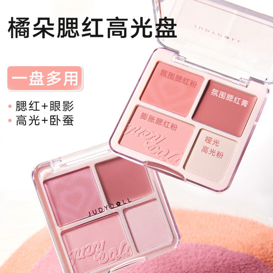 JUDYDOLL 2 in 1 Blush Highlight Palette